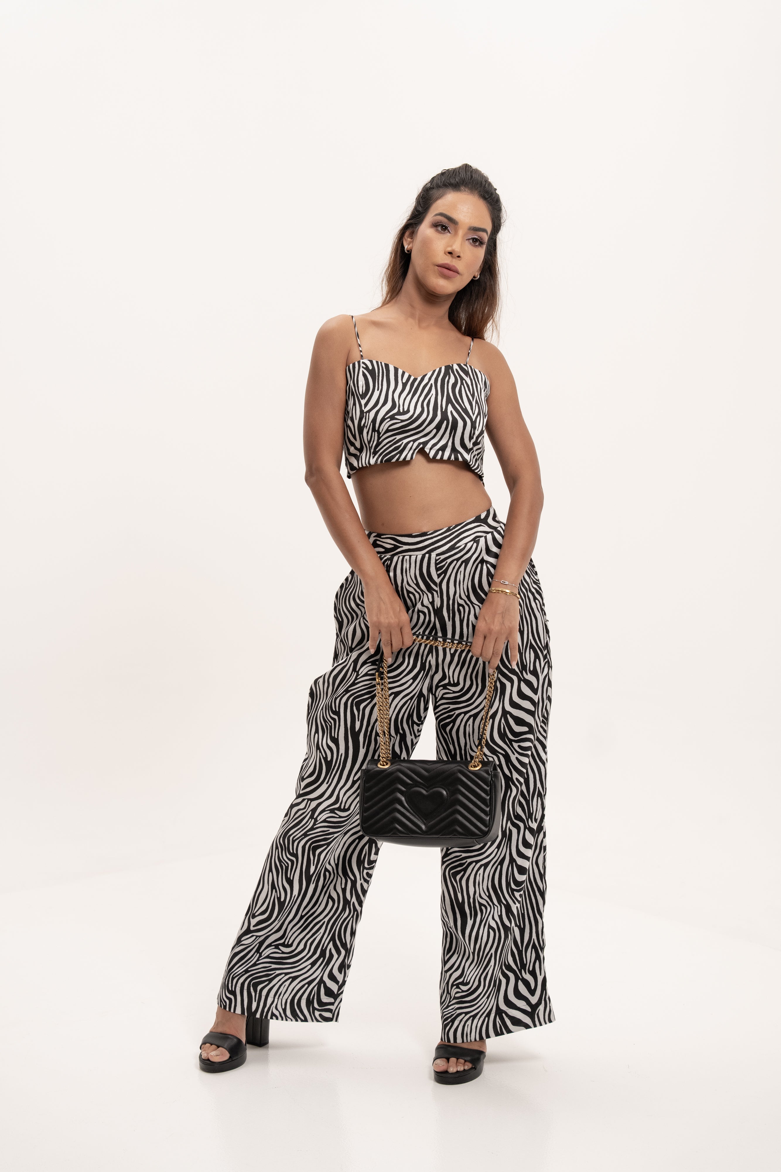 Printed Crop Top and Pant Co-ord Set Women Fashion Summer Spring Vacation Casual - BORNCELEBS