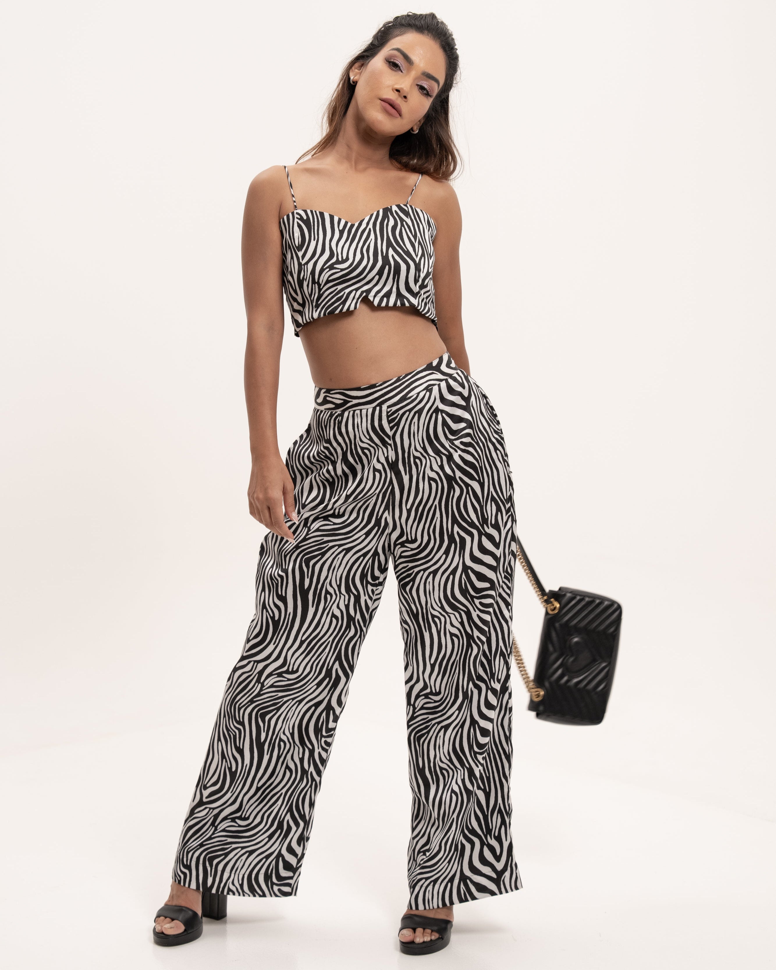 Printed Crop Top and Pant Co-ord Set Women Fashion Summer Spring Vacation Casual - BORNCELEBS
