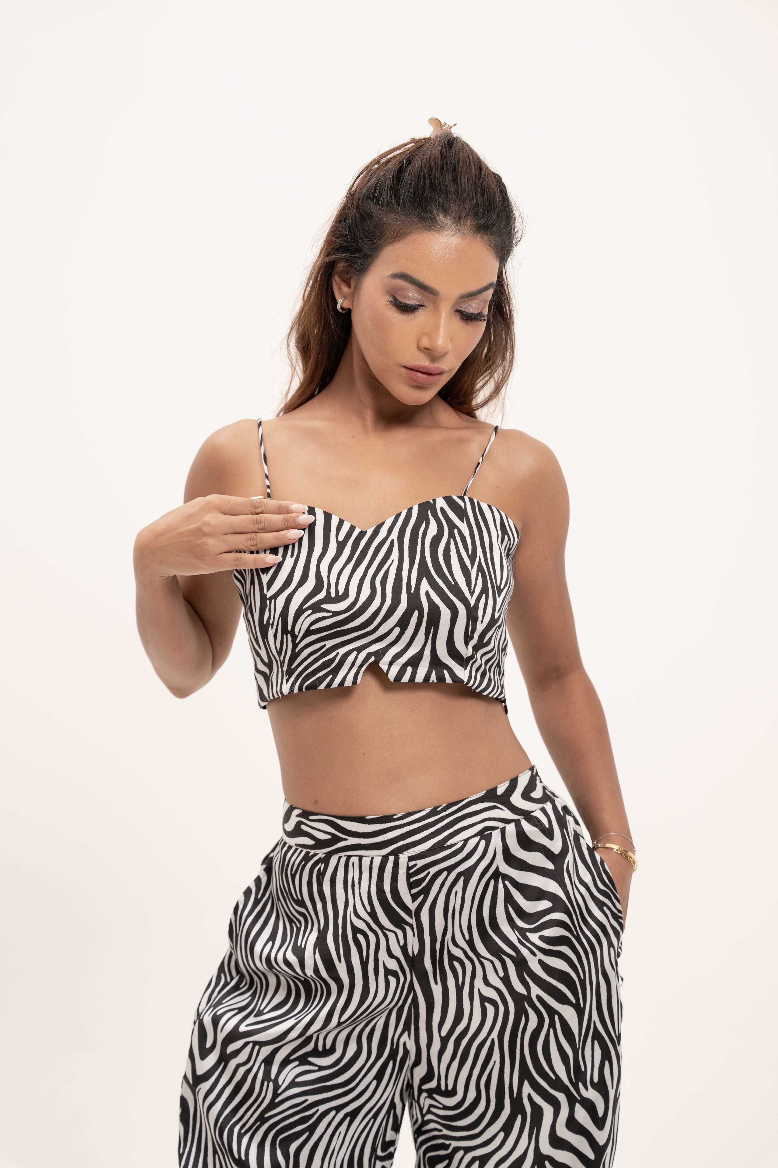 Printed Crop Top and Pant Co-ord Set Women Fashion Summer Spring Vacation Casual - BORNCELEBS