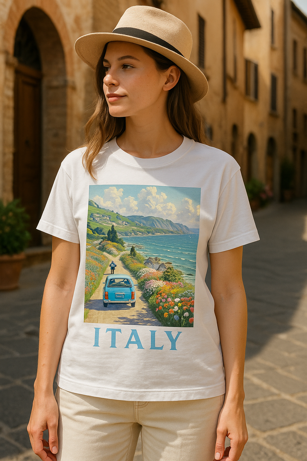 Italian summer oversize white T Shirt - BORNCELEBS