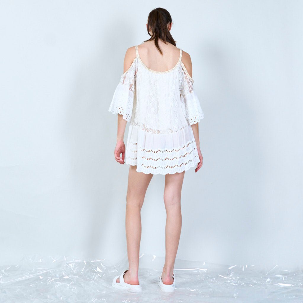 Bohemian Mini Dress White - BORNCELEBS