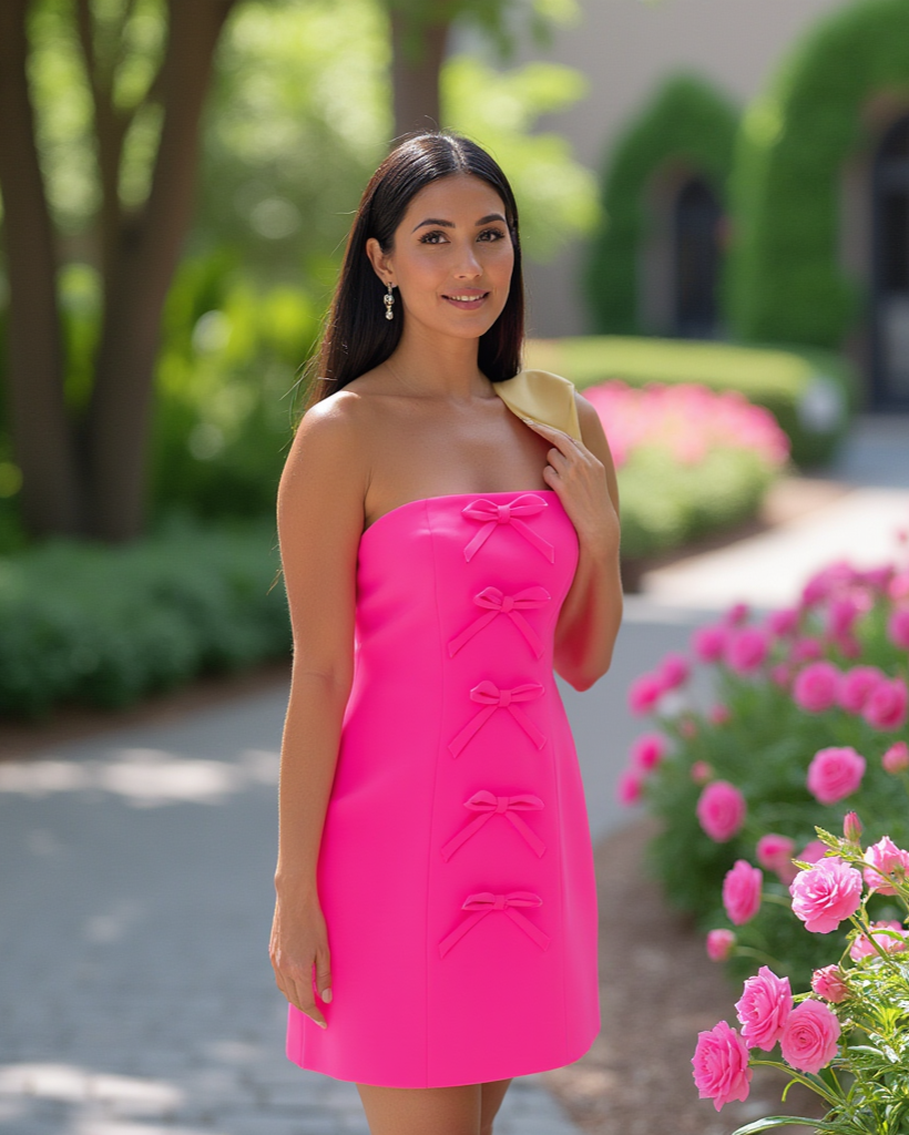 Fuschia Mini Dress - BORNCELEBS