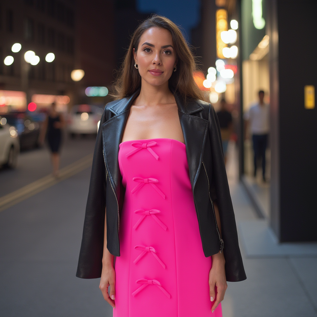 Fuschia Mini Dress - BORNCELEBS