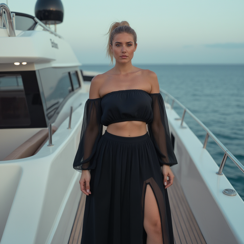 Best Seller Black Top and Skirt Co-Ord Set - BORNCELEBS