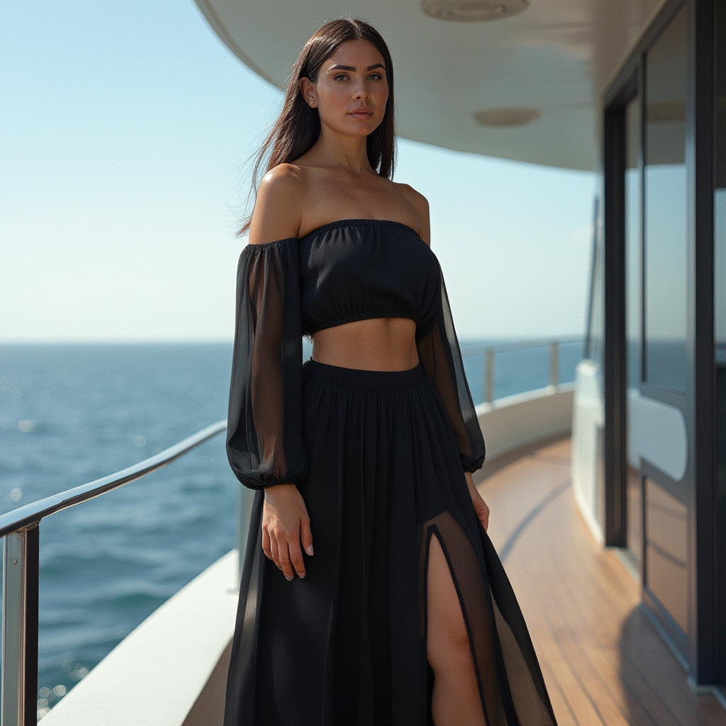 Best Seller Black Top and Skirt Co-Ord Set - BORNCELEBS