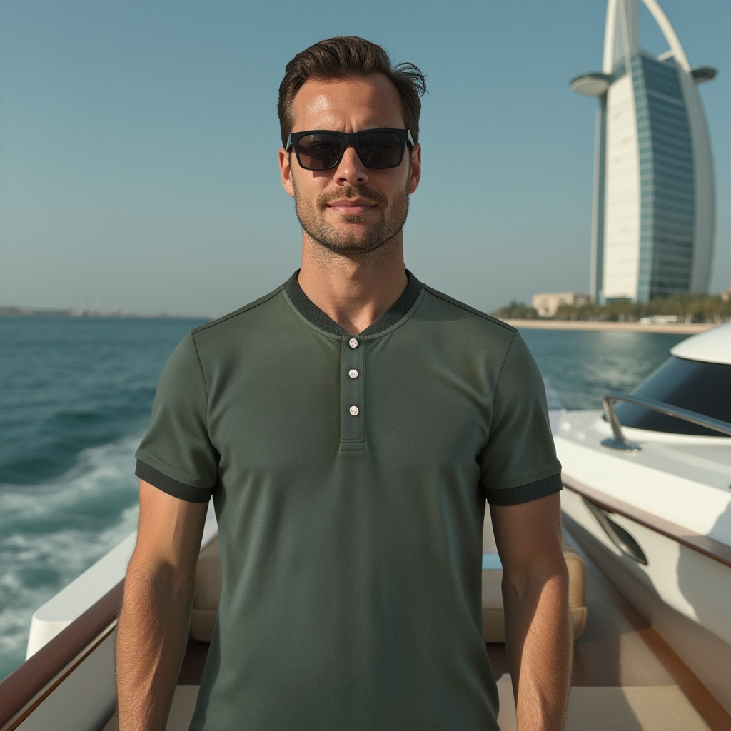 Polo T- Shirt Olive Green - BORNCELEBS