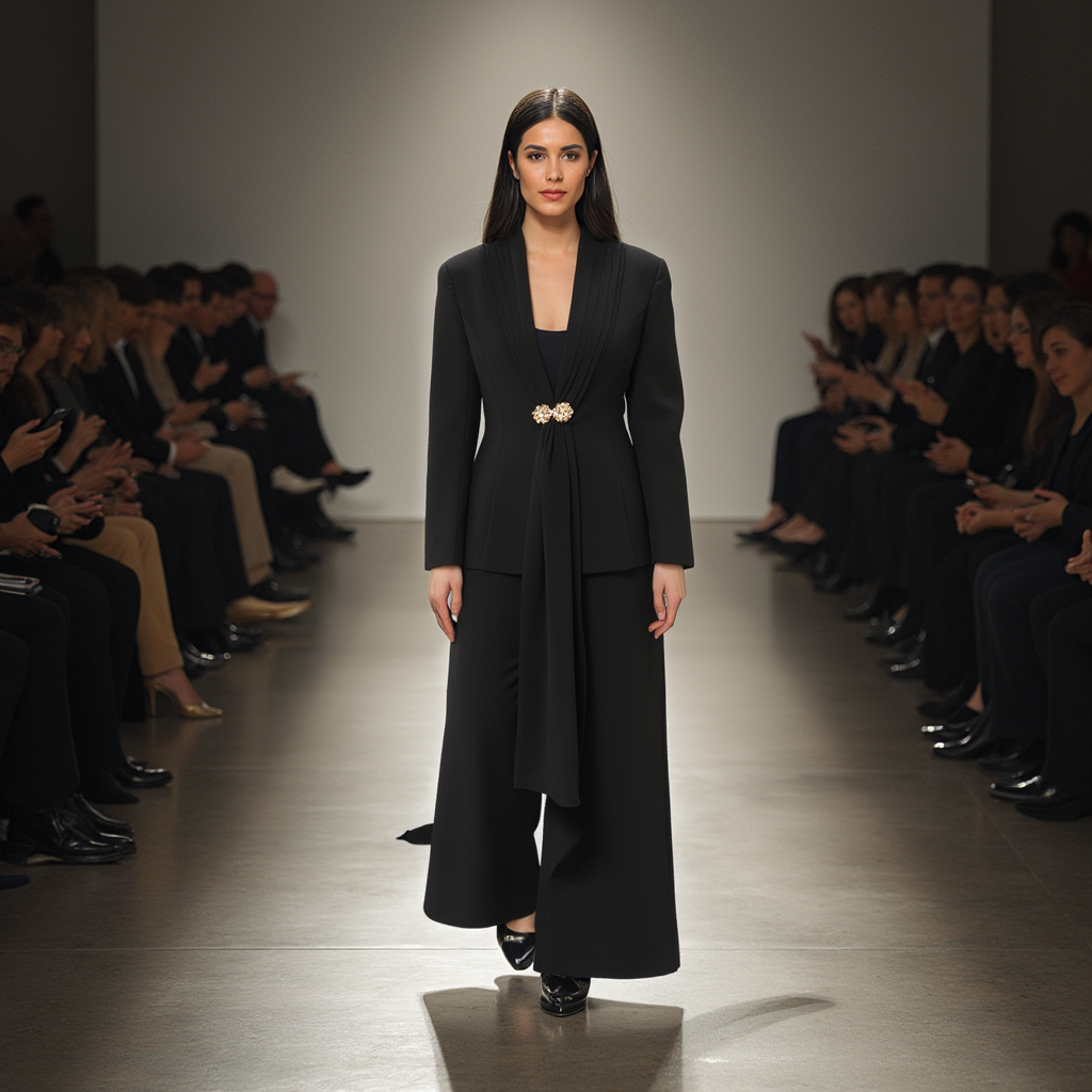 Premium Black Blazer and Pant Suit Set Spring Summer - BORNCELEBS