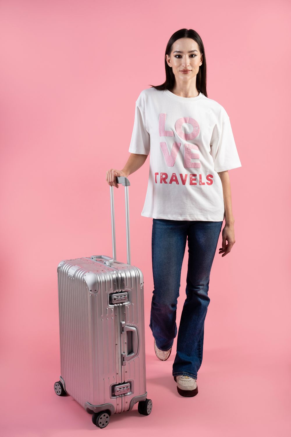 Oversize Travel T-Shirt for Women in 100% Cotton