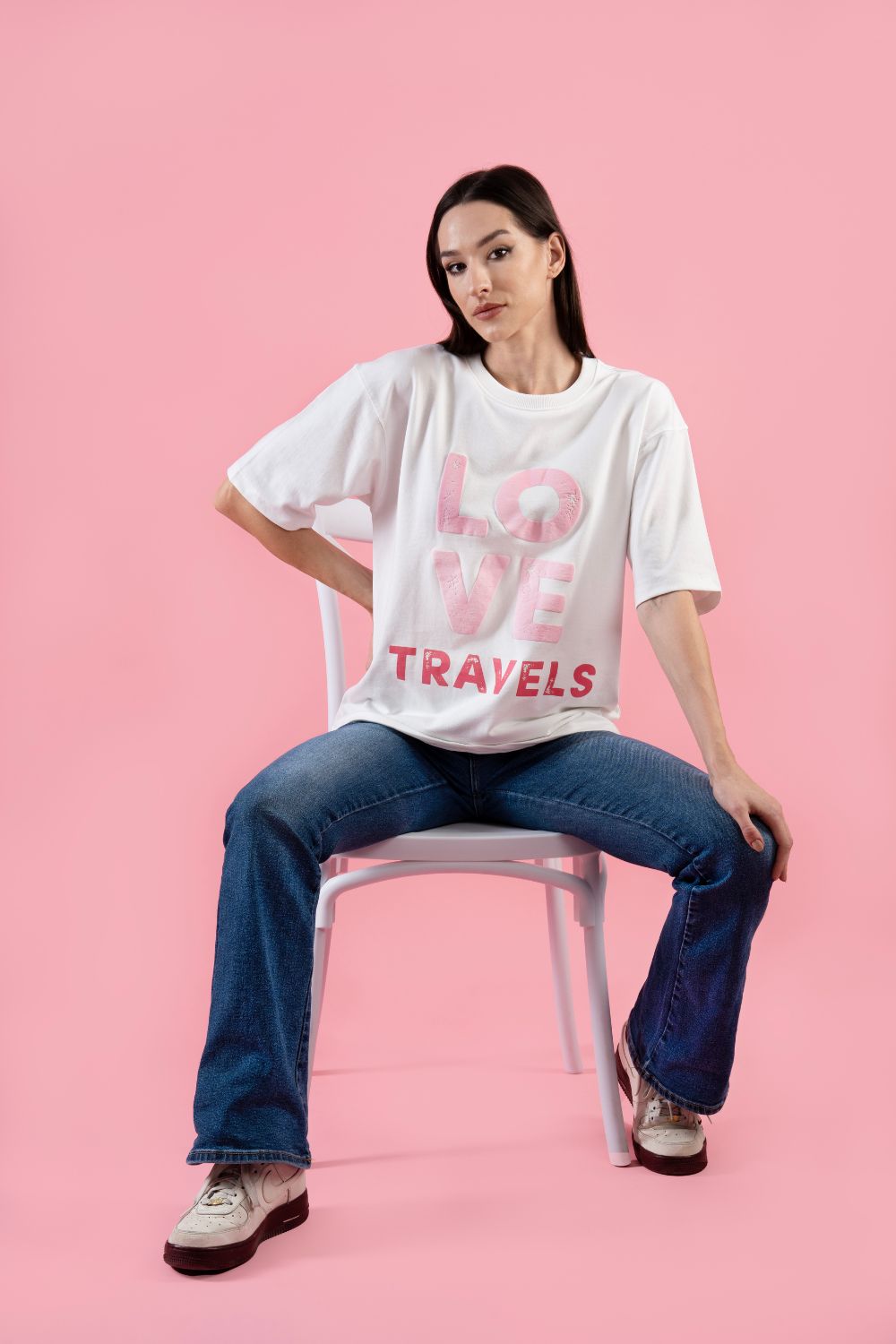 Oversize Travel T-Shirt for Women in 100% Cotton