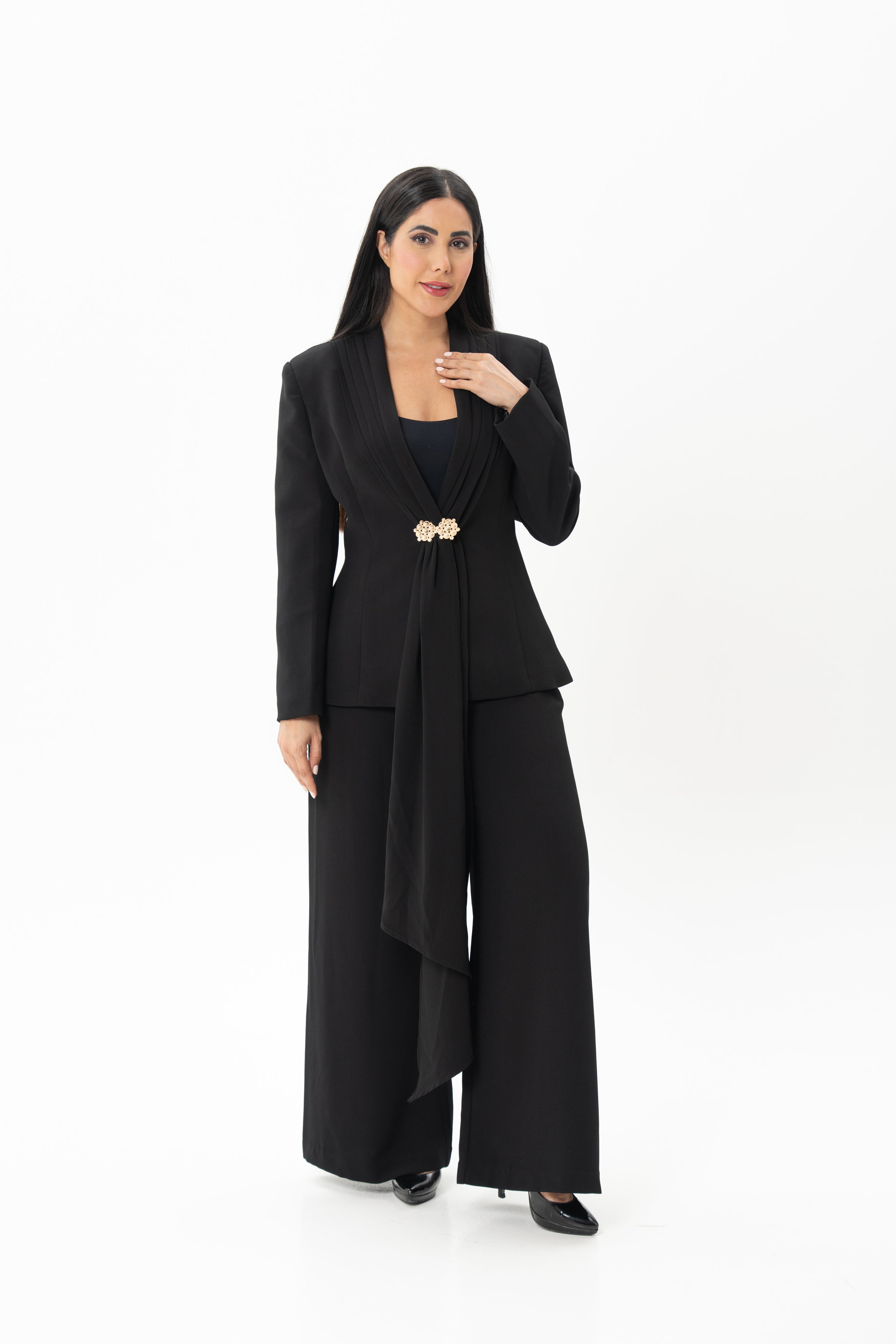 Black Blazer and Pant Co-Ord Set