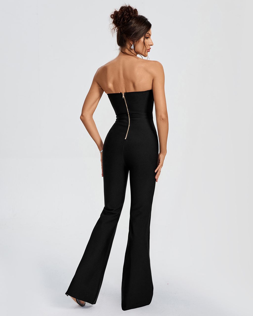 Black Embellished Jumpsuit Flattering Fit