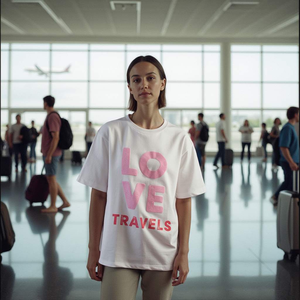 Oversize Travel T-Shirt for Women in Cotton - BORNCELEBS