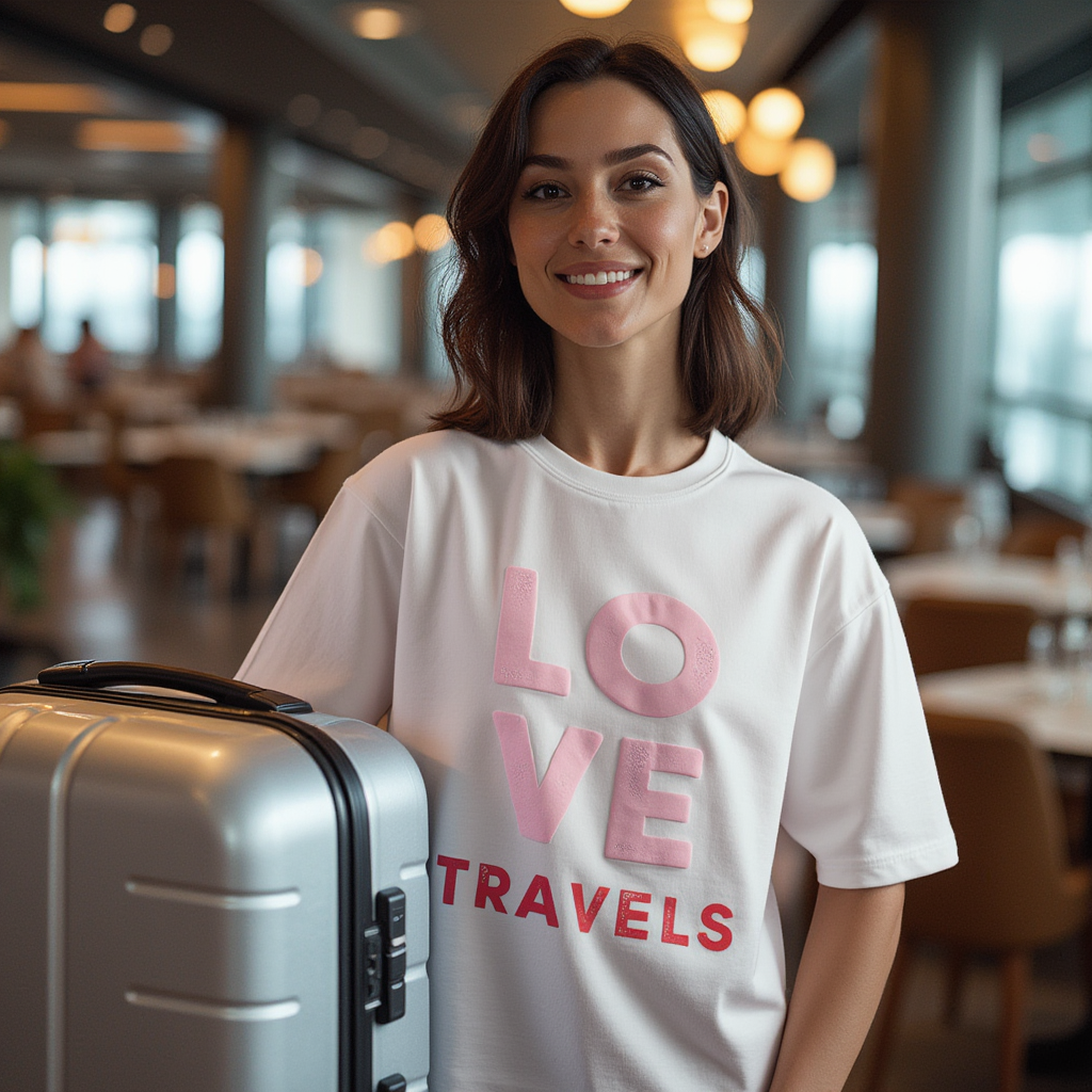 Oversize Travel T-Shirt for Women in Cotton - BORNCELEBS