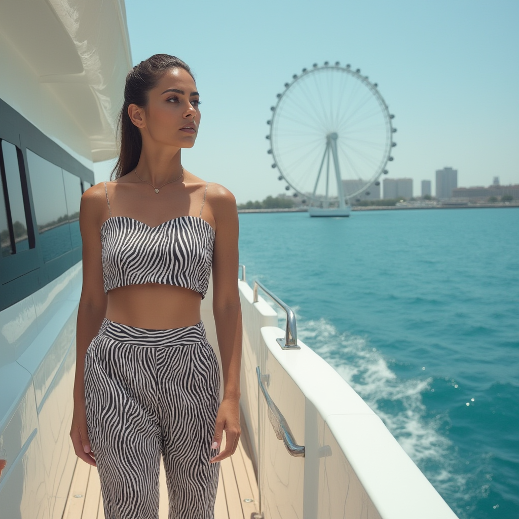 Animal Print Crop Top and Pant Co-ord Set Women Wear Summer Vacation
